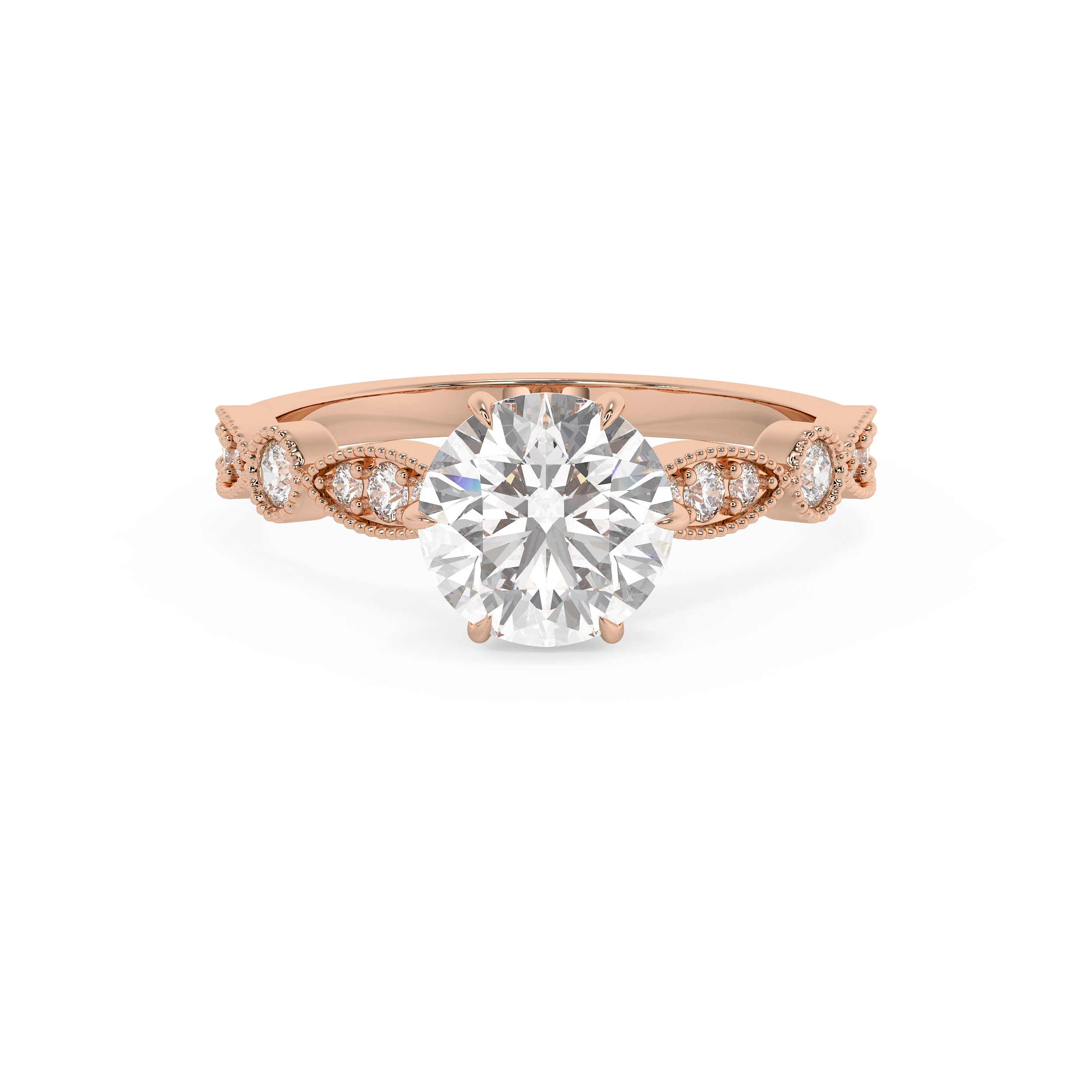 Emerald Solitaire Lab Grown Diamond Engagement Ring