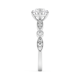 Emerald Solitaire Lab Grown Diamond Engagement Ring