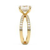 Emerald Solitaire Lab Grown Diamond Engagement Ring