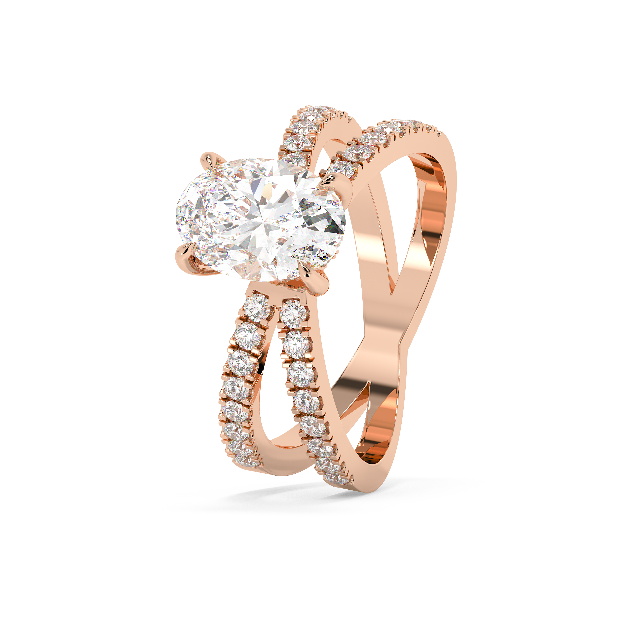 Emerald Solitaire Lab Grown Diamond Engagement Ring