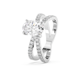 Emerald Solitaire Lab Grown Diamond Engagement Ring