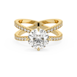 Emerald Solitaire Lab Grown Diamond Engagement Ring