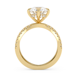 Emerald Solitaire Lab Grown Diamond Engagement Ring