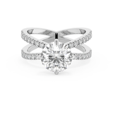 Emerald Solitaire Lab Grown Diamond Engagement Ring