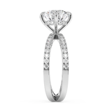 Emerald Solitaire Lab Grown Diamond Engagement Ring