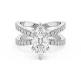 Emerald Solitaire Lab Grown Diamond Engagement Ring