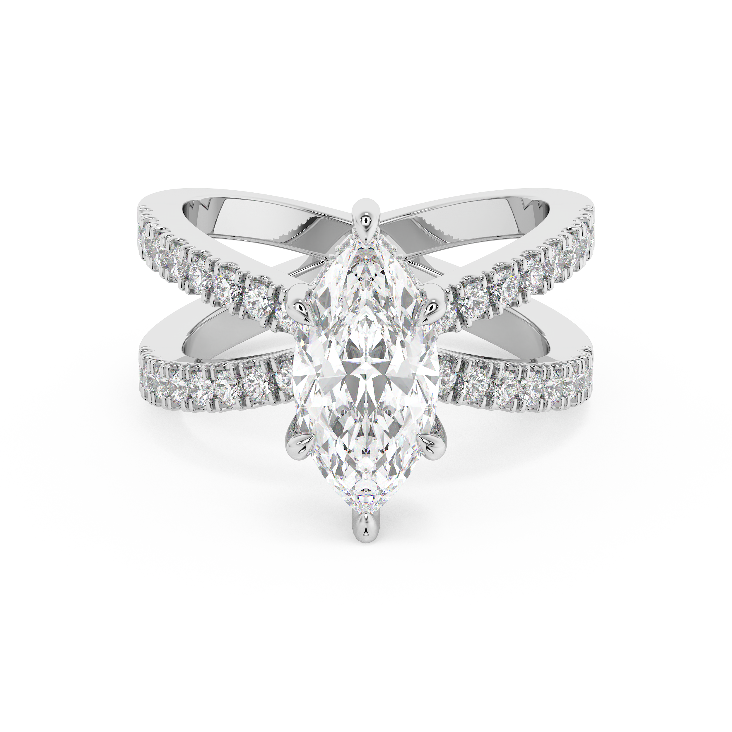 Emerald Solitaire Lab Grown Diamond Engagement Ring