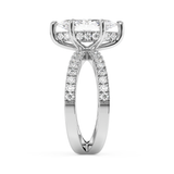 Emerald Solitaire Lab Grown Diamond Engagement Ring