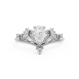 Emerald Solitaire Lab Grown Diamond Engagement Ring