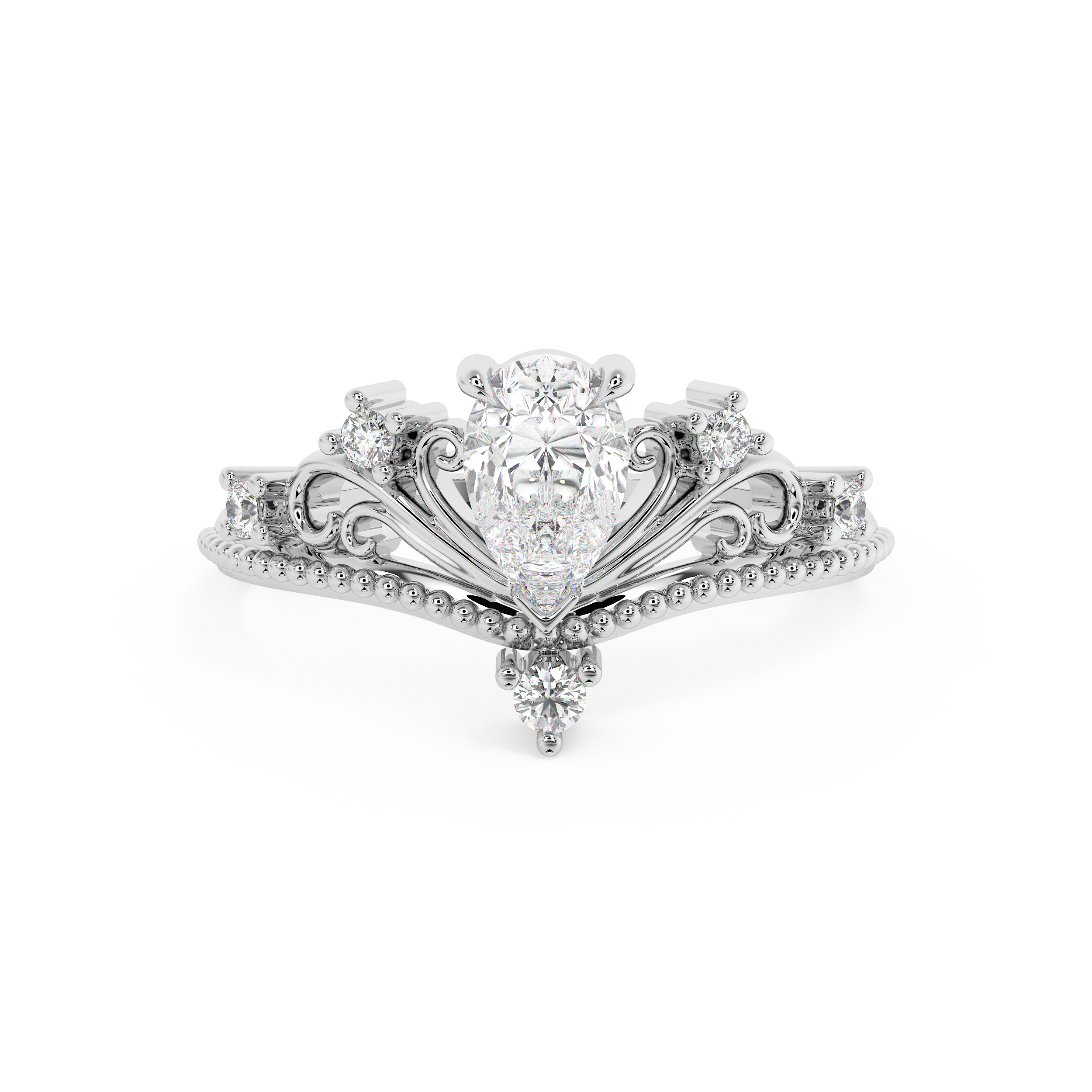 Emerald Solitaire Lab Grown Diamond Engagement Ring