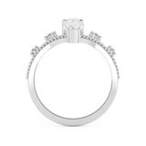 Emerald Solitaire Lab Grown Diamond Engagement Ring