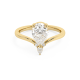 Emerald Solitaire Lab Grown Diamond Engagement Ring