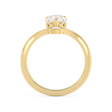 Emerald Solitaire Lab Grown Diamond Engagement Ring