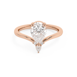 Emerald Solitaire Lab Grown Diamond Engagement Ring