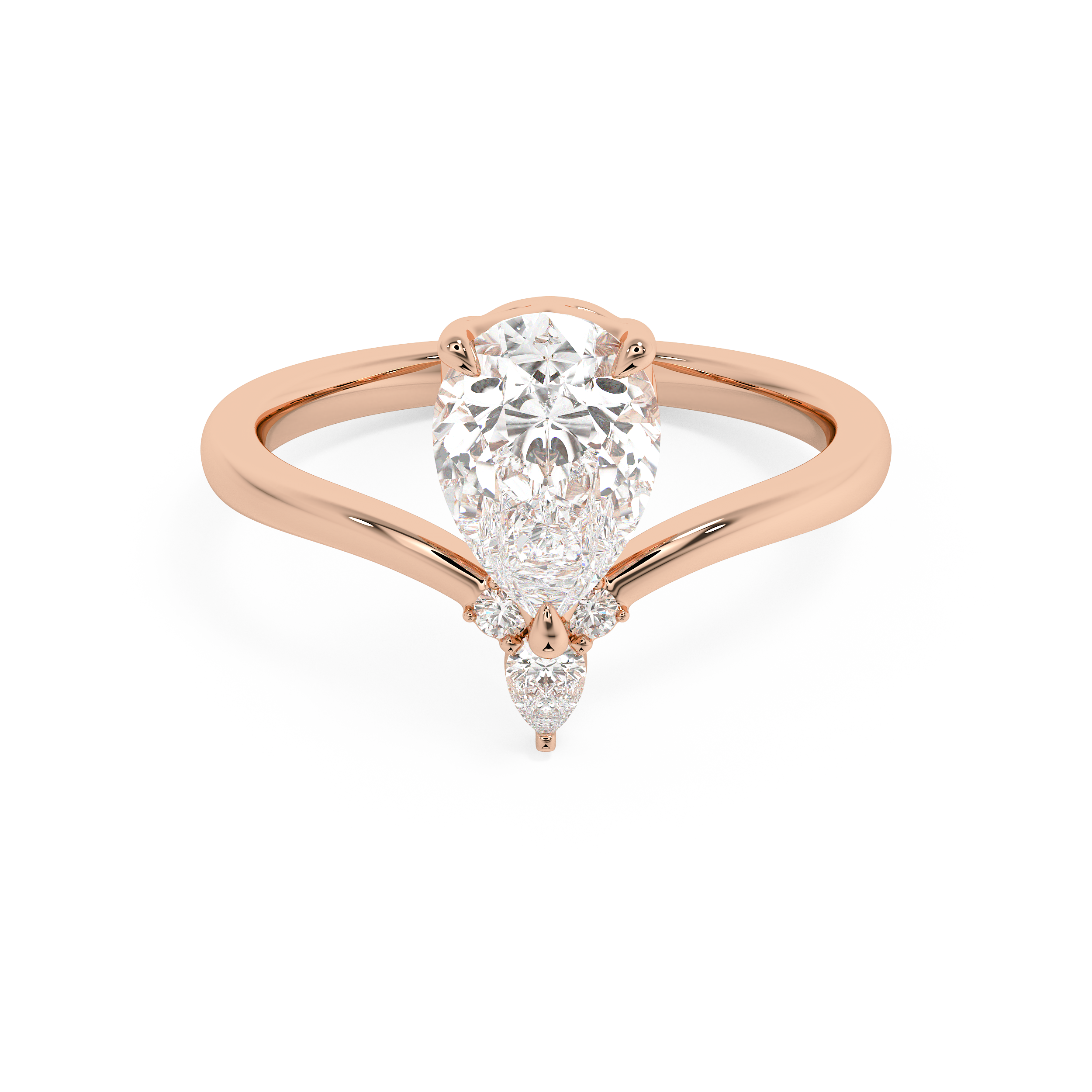 Emerald Solitaire Lab Grown Diamond Engagement Ring