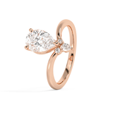 Emerald Solitaire Lab Grown Diamond Engagement Ring