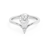 Emerald Solitaire Lab Grown Diamond Engagement Ring