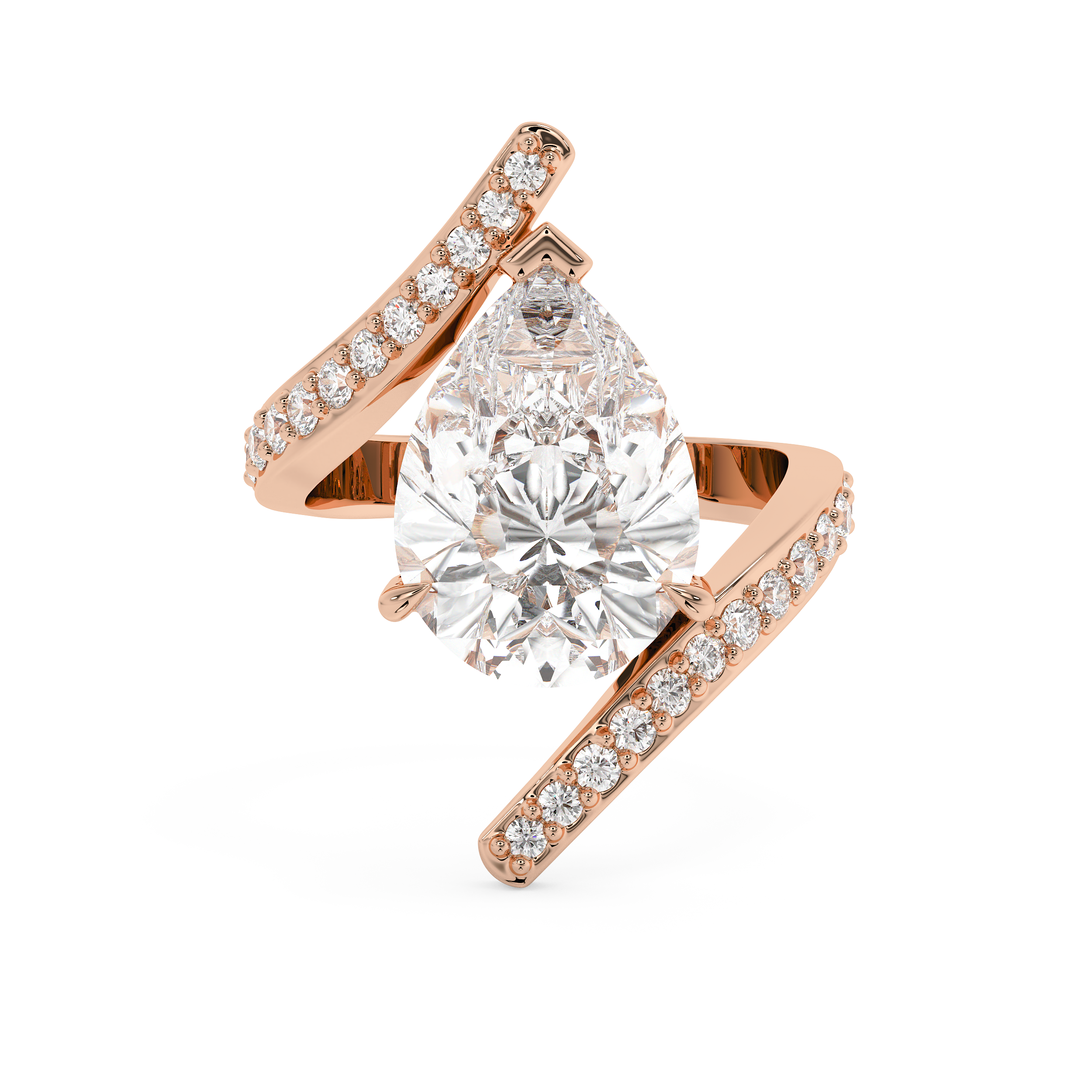 Emerald Solitaire Lab Grown Diamond Engagement Ring