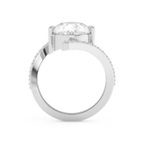 Emerald Solitaire Lab Grown Diamond Engagement Ring