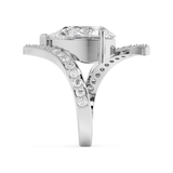 Emerald Solitaire Lab Grown Diamond Engagement Ring