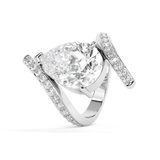 Emerald Solitaire Lab Grown Diamond Engagement Ring