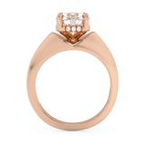 Emerald Solitaire Lab Grown Diamond Engagement Ring