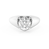 Emerald Solitaire Lab Grown Diamond Engagement Ring