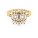Emerald Solitaire Lab Grown Diamond Engagement Ring