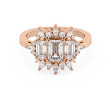 Emerald Solitaire Lab Grown Diamond Engagement Ring