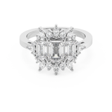 Emerald Solitaire Lab Grown Diamond Engagement Ring