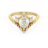 Emerald Solitaire Lab Grown Diamond Engagement Ring