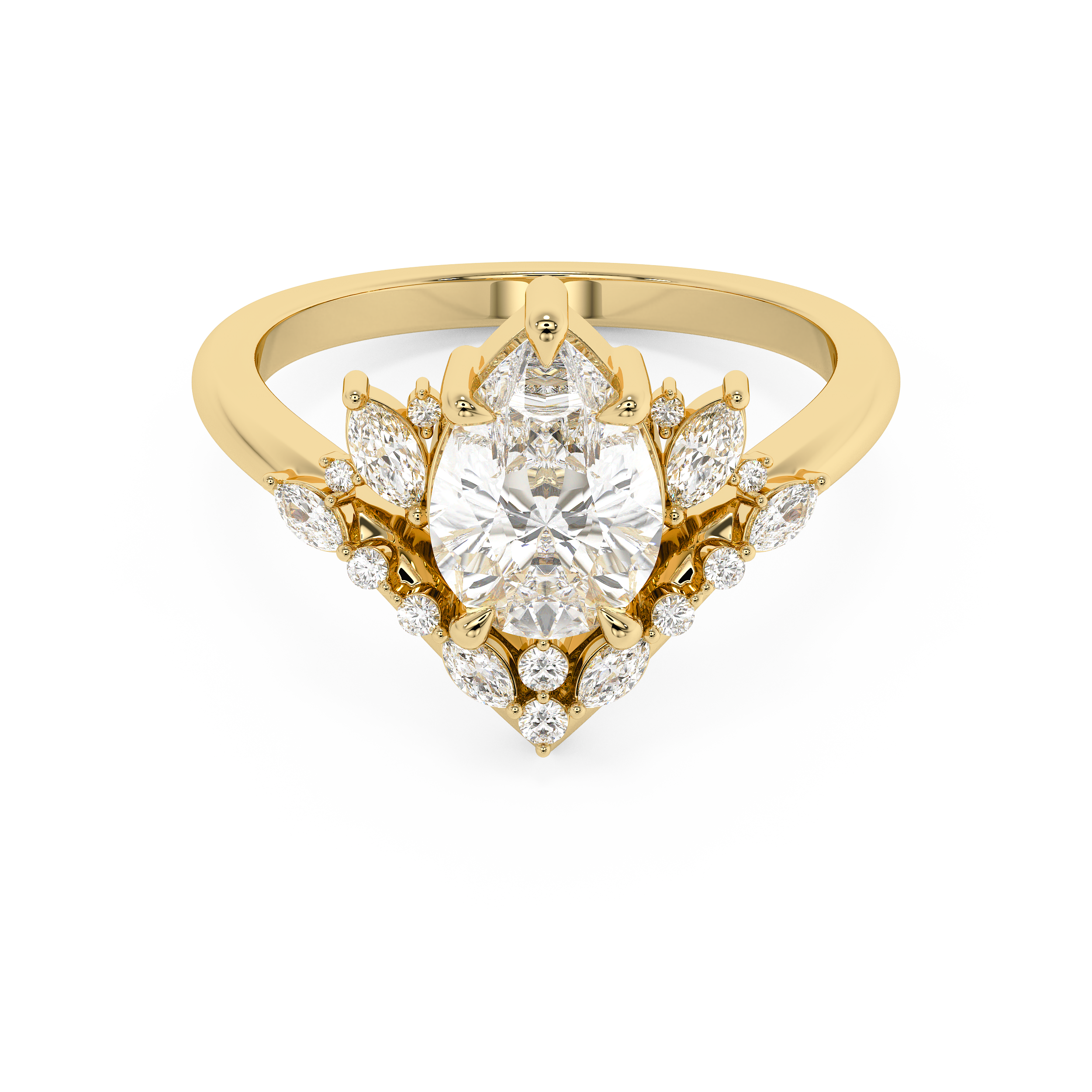 Emerald Solitaire Lab Grown Diamond Engagement Ring