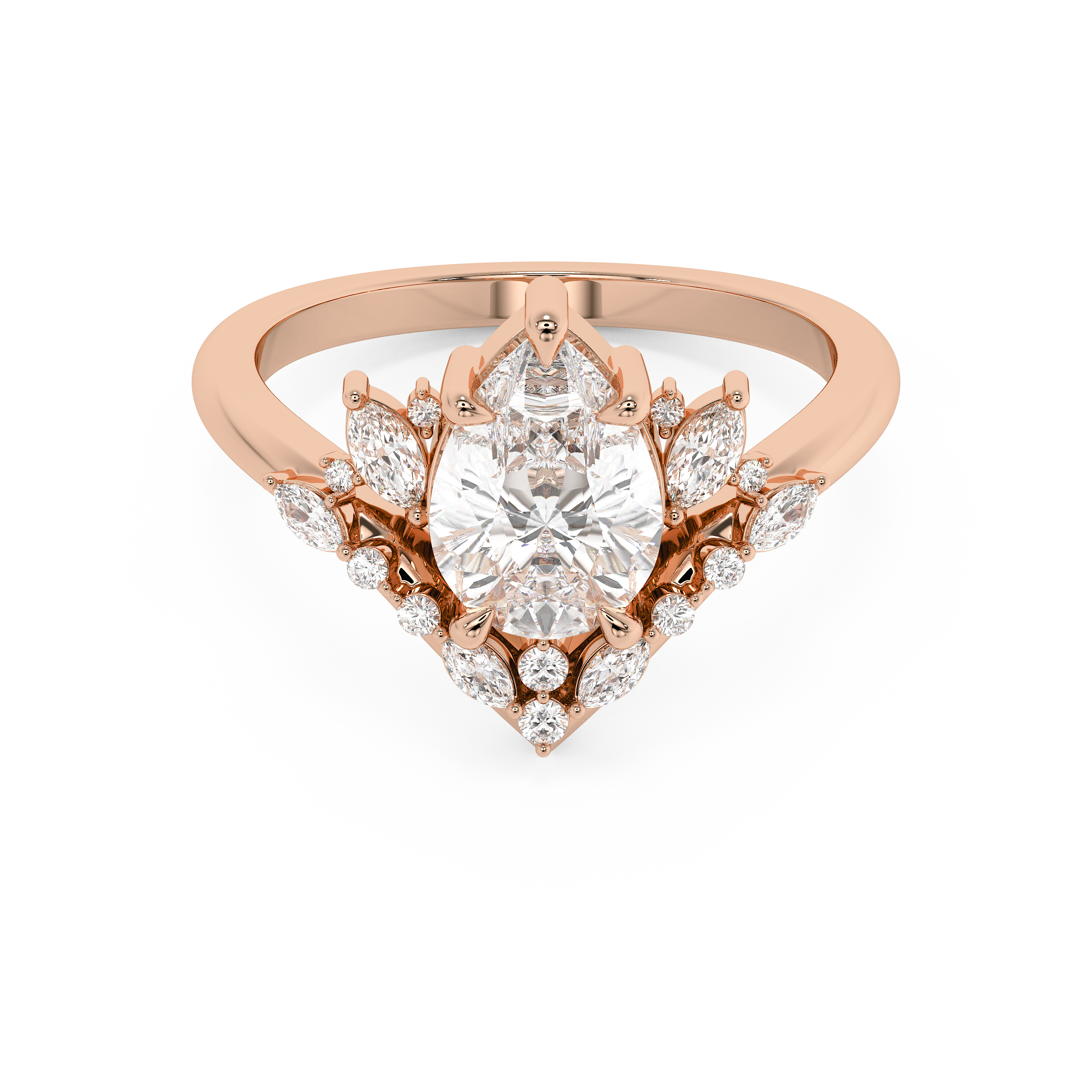 Emerald Solitaire Lab Grown Diamond Engagement Ring