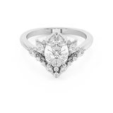Emerald Solitaire Lab Grown Diamond Engagement Ring