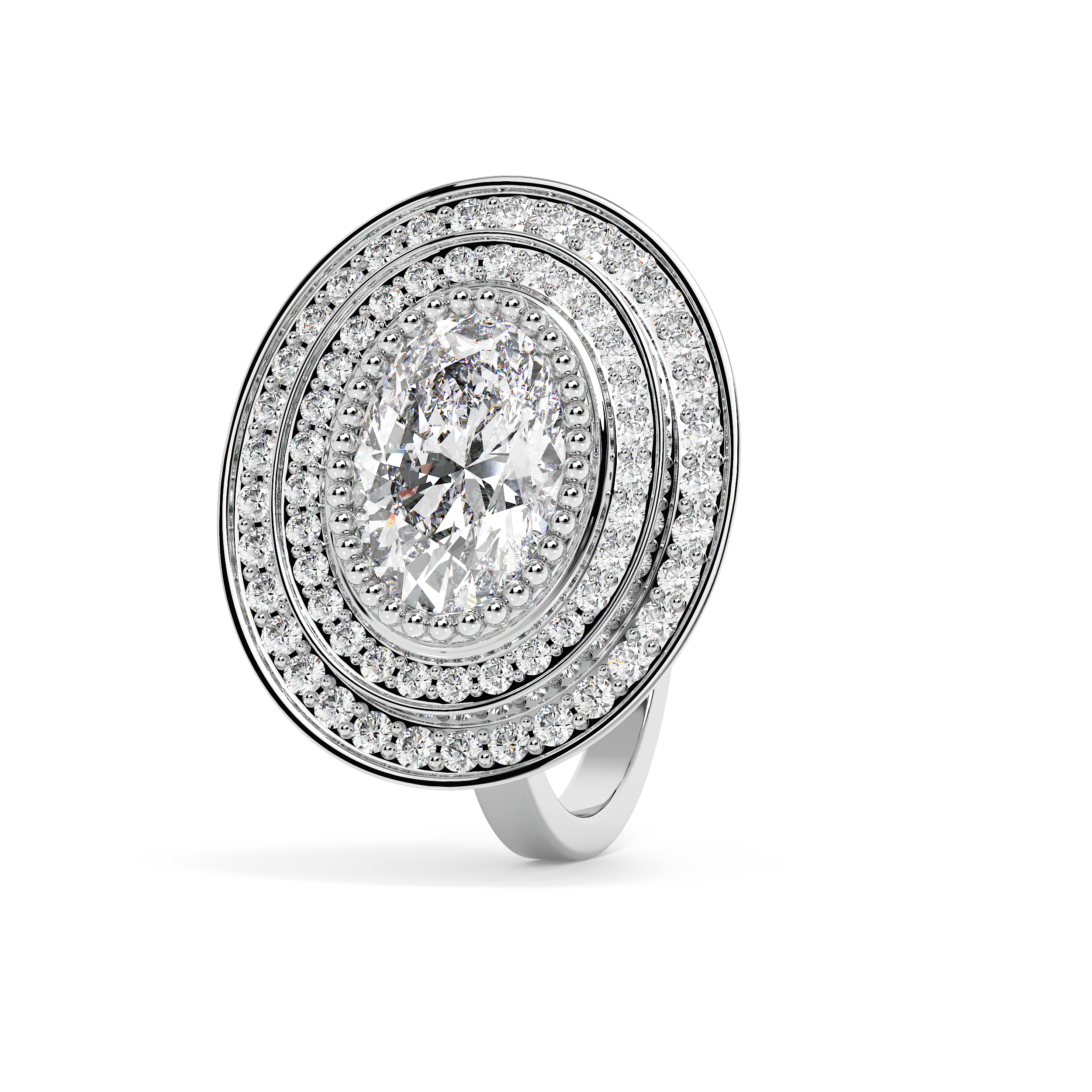 Emerald Solitaire Lab Grown Diamond Engagement Ring