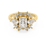 Emerald Solitaire Lab Grown Diamond Engagement Ring