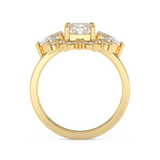 Emerald Solitaire Lab Grown Diamond Engagement Ring