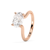 Emerald Solitaire Lab Grown Diamond Engagement Ring