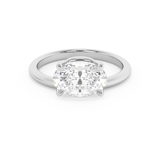 Emerald Solitaire Lab Grown Diamond Engagement Ring