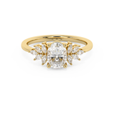 Emerald Solitaire Lab Grown Diamond Engagement Ring
