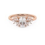 Emerald Solitaire Lab Grown Diamond Engagement Ring