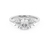 Emerald Solitaire Lab Grown Diamond Engagement Ring