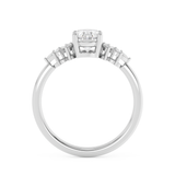 Emerald Solitaire Lab Grown Diamond Engagement Ring