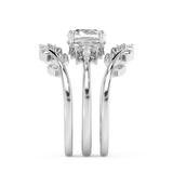 Emerald Solitaire Lab Grown Diamond Engagement Ring