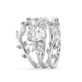 Emerald Solitaire Lab Grown Diamond Engagement Ring