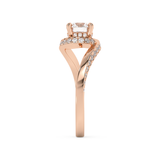Emerald Solitaire Lab Grown Diamond Engagement Ring