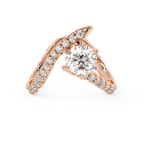 Emerald Solitaire Lab Grown Diamond Engagement Ring