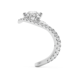 Emerald Solitaire Lab Grown Diamond Engagement Ring
