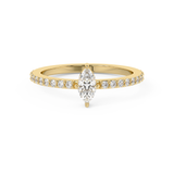 Emerald Solitaire Lab Grown Diamond Engagement Ring