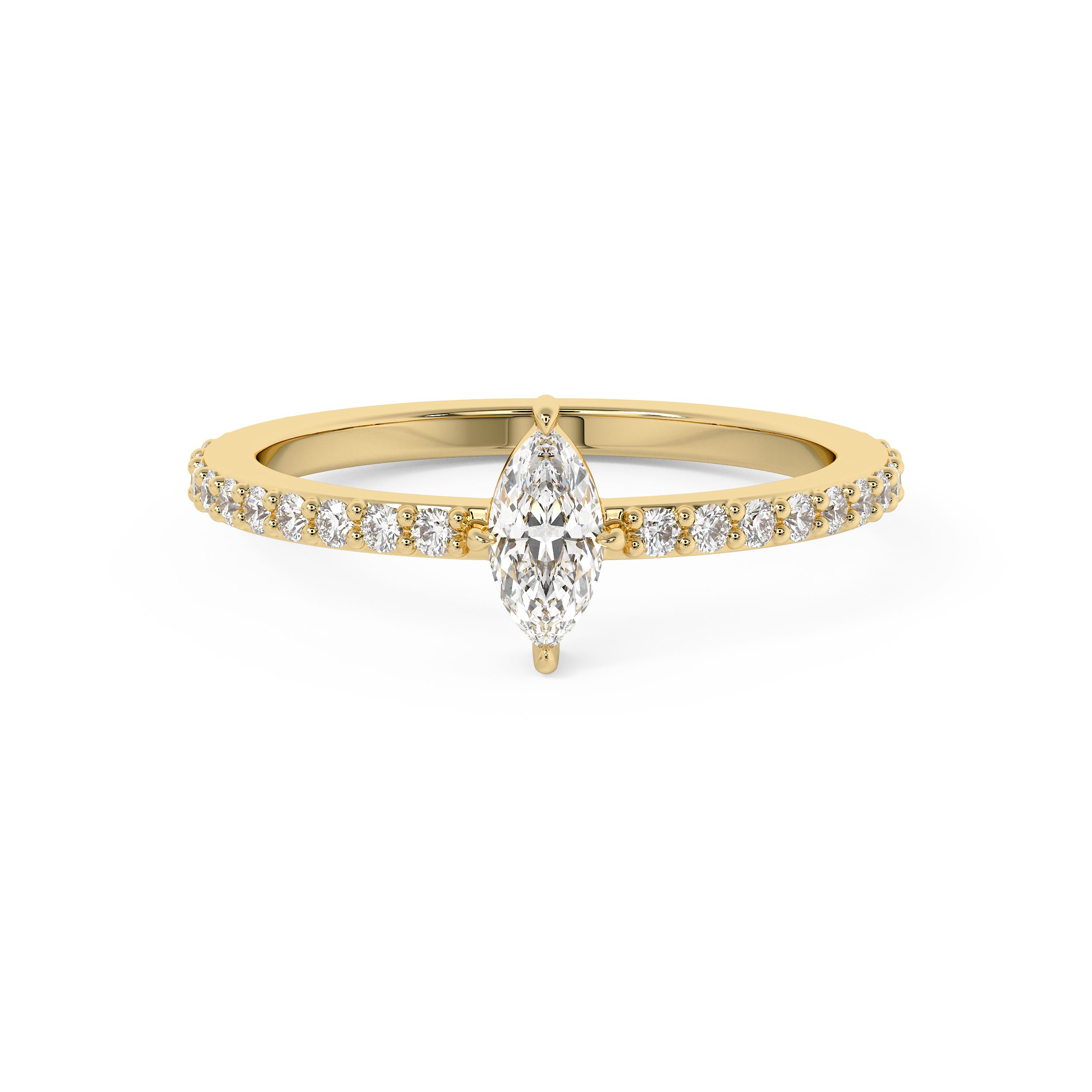Emerald Solitaire Lab Grown Diamond Engagement Ring